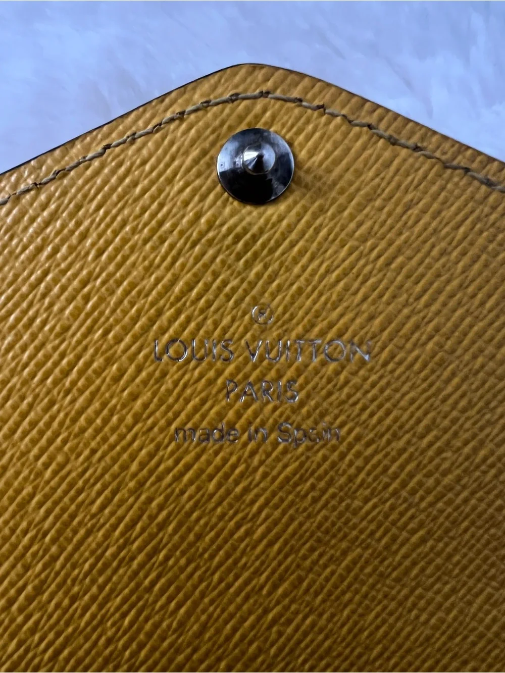 Louis Vuitton Monogram Long Wallet, Silver Hardware, Yellow Epi Leather
